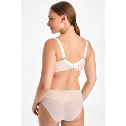 Figi Limon Śmietankowy  – haft cytrynowy | InesSlingerie