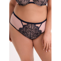 Aina Briefs – navy lace & mesh | InessLingerie