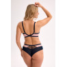 Frida Brazilian briefs with navy lace and mesh