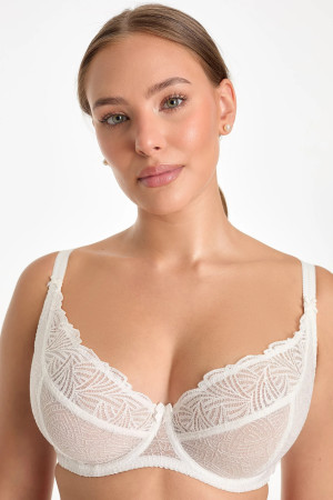 Podprsenka Rina Soft Plunge – Geometrická Výšivka