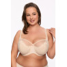 Biustonosz Keto Maxi Semi-Soft – beżowy, koronka i tiul