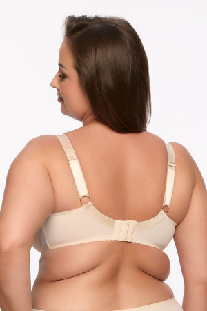 Biustonosz Keto Maxi Semi-Soft – beżowy, koronka i tiul