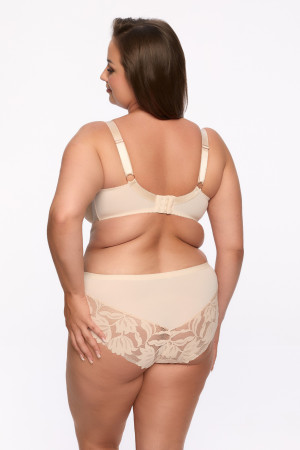 Biustonosz Keto Maxi Semi-Soft – beżowy, koronka i tiul