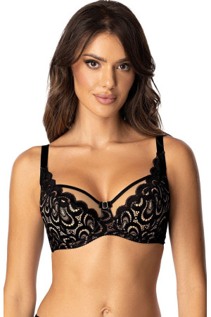 Biustonosz Saraja Semi-Soft – koronka i siateczka - inesslingerie