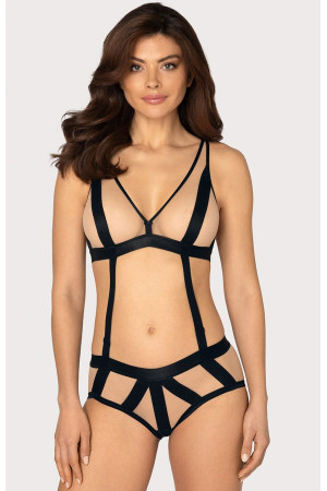 Sutien soft Pasomela – tul transparent cu bretele