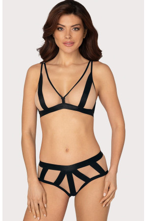 Sutiã soft Pasomela – tule transparente com tiras