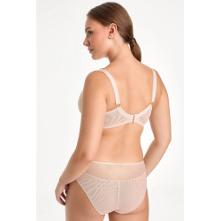 Kira cappuccino briefs – tulle & embroidery | Inesslingerie