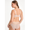 Kira cappuccino kalhotky – tyl a výšivka | Inesslingerie