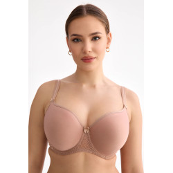 Rina beige bra  – Spacer foam, embroidered band