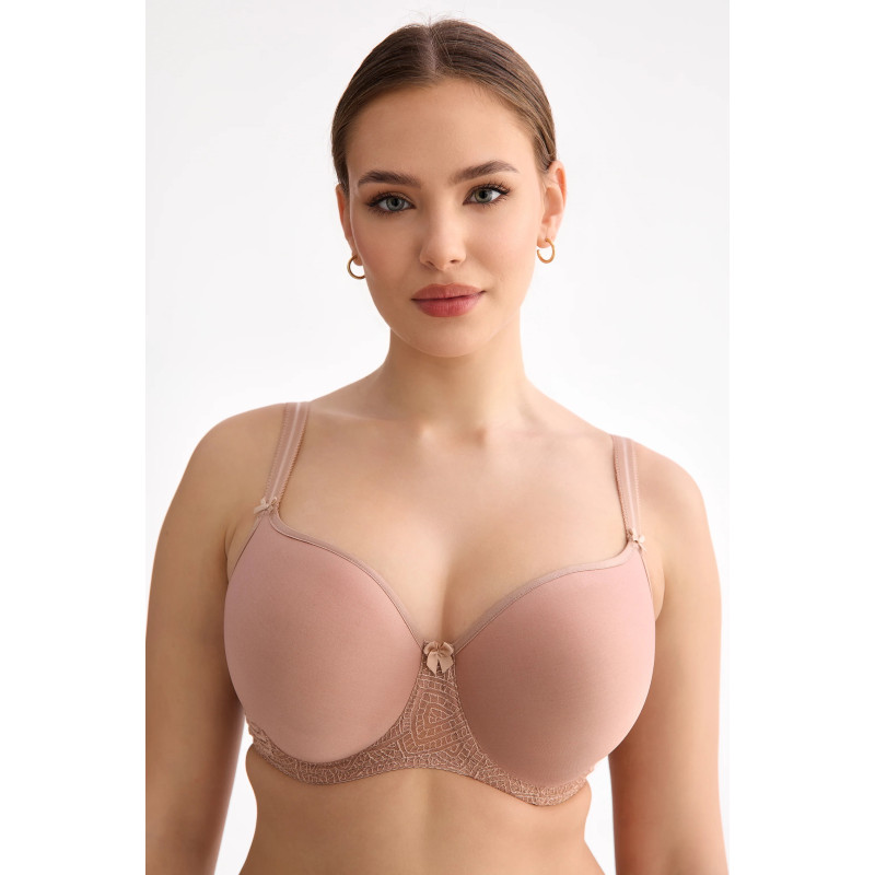 Rina beige bra – Spacer foam, embroidered band Rina beige bra – Spacer foam, embroidered band