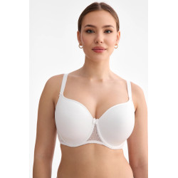 Rina béžová podprsenka – Spacer T-shirt s výšivkou | Inesslingerie
