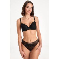 Tanga Rina – výšivka a tyl, střední pas | InessLingerie