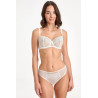 Tanga Rina – výšivka a tyl, střední pas | InessLingerie