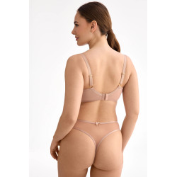 Rina thongs – embroidered tulle with back bow