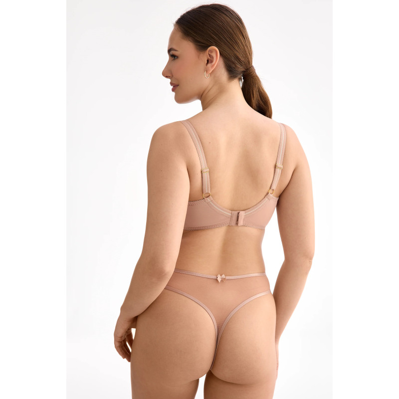 Rina thongs – embroidered tulle with back bow Rina thongs – embroidered tulle with back bow