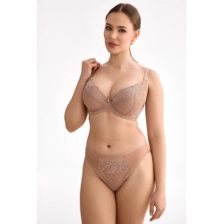 Tanga Rina – výšivka a tyl, střední pas | InessLingerie