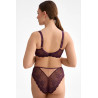 Maribel thongs – plum oriental lace with sheer tulle