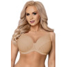 White padded bra – microfiber & ribbed details | InessLingerie