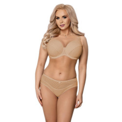 White padded bra – microfiber & ribbed details | InessLingerie