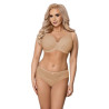 White padded bra – microfiber & ribbed details | InessLingerie