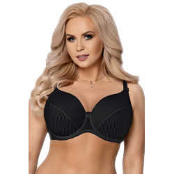White padded bra – microfiber & ribbed details | InessLingerie