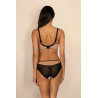 Ofra beige-black briefs with embroidery and tulle