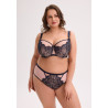 Aina Maxi Bra – navy lace & nude mesh | InessLingerie