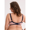 Aina Maxi Bra – navy lace & nude mesh | InessLingerie