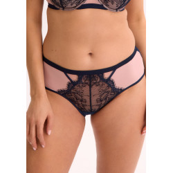Aina Briefs – navy lace & mesh | InessLingerie