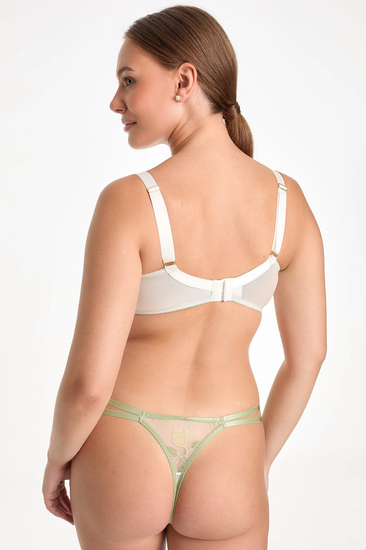 Limon Cream Thong C215 – Smyslná tanga s citrónovou výšivkou